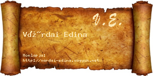 Várdai Edina névjegykártya
